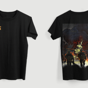 Remera Negra Zona de Guerra
